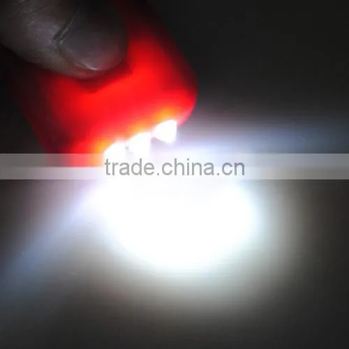 Mini Solar Power Rechargeable 3LED Flashlight Keychain Torch photo-2