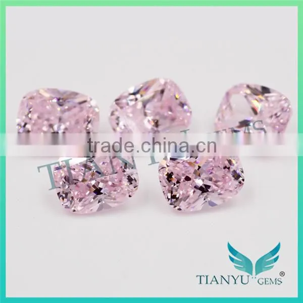 Wholesale Gems Synthetic Heat CZ Stone L-Pink Cushion Cut Loose Cubic Zirconia Price photo-6