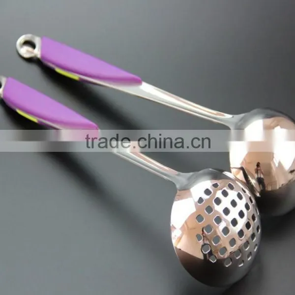 2015 HighQuality Kitchen Tools With Plastic Color Handle Kitchen Tools/Hot Pot Spoon/strainer Customizable LOGO 1PCS S26 photo-6