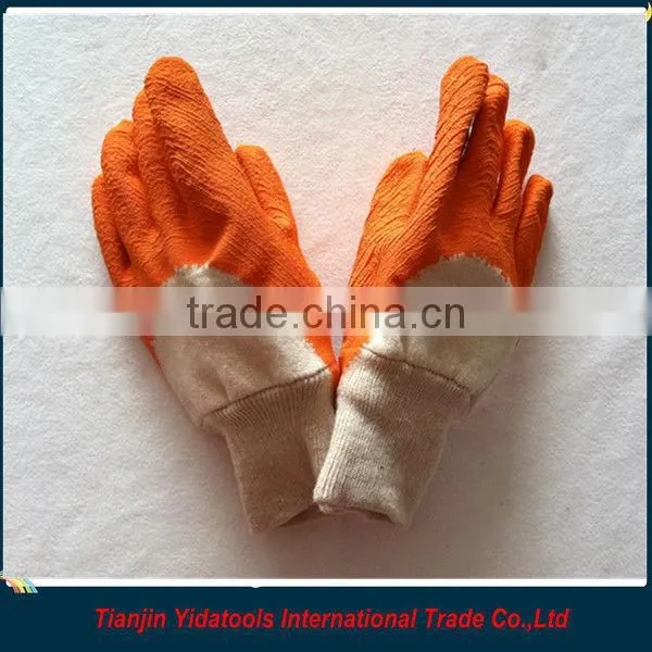 Orange Latex Coated Cotton Gloves photo-5