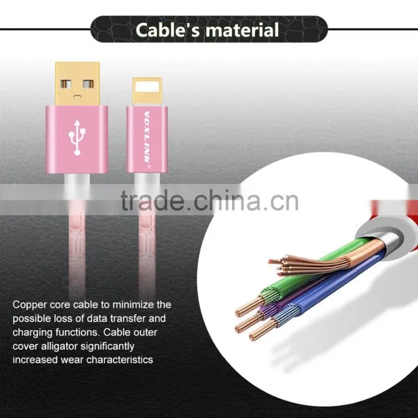 VOXLINK Crocodile Gold-Plated USB Sync Data Charger Cable Micro USB Cable photo-6