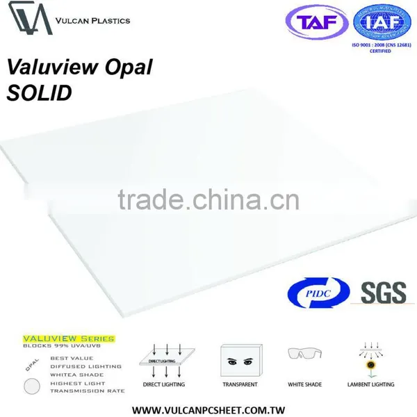 Translucent Plastic Polycarbonate Solid Flat Sheet (Valuview Opal Solid Flat) photo-5