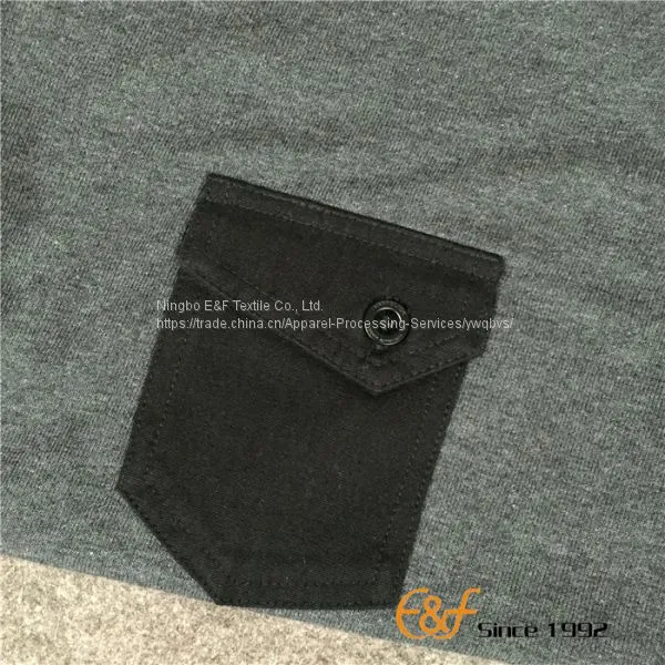 Men's Crew Neck Patch Pocket Sweater photo-5