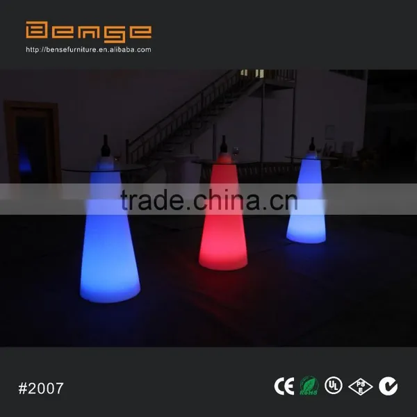 Led Glass Bar Table Party Cocktail Tables Wholesale Led Bar Desk photo-2