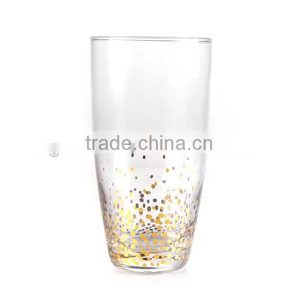 High Quality Wine Glass and Water Glass Set With Golden Decal photo-5