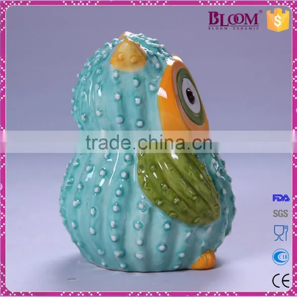 Owl Desgin Custom Ceramic Decoration Coin Bank photo-4