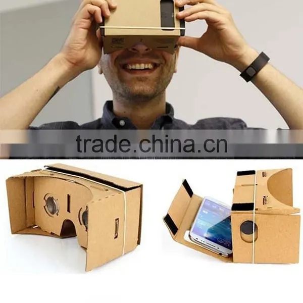 DIY GOOGLE Cardboard VR Virtual Reality 3D Glass For IPhone Google Smartphone photo-2