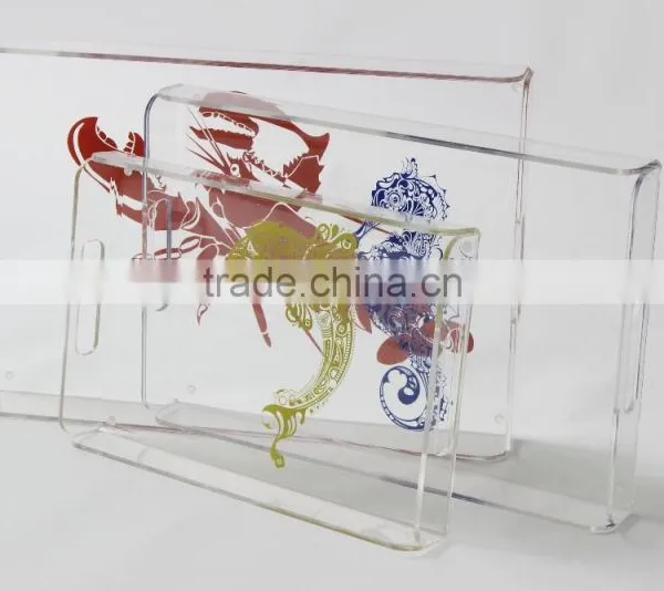 Low Cost Clear Acrylic Serving Trays Wholesale photo-5
