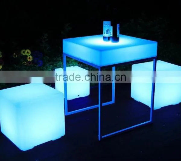 Mult Color Changing Plastic and Stainless Stell Led Table photo-3
