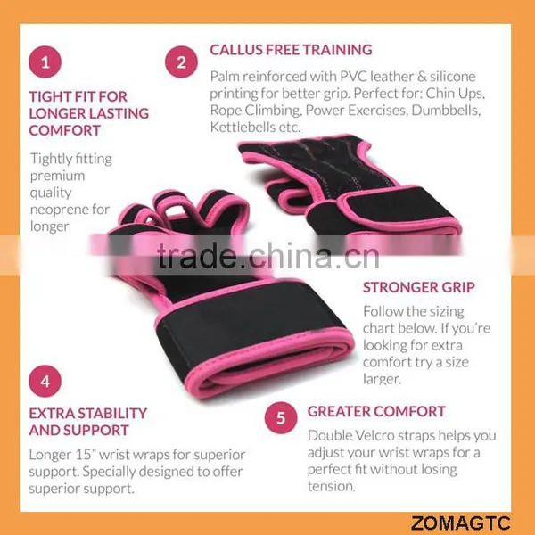 Amazon Best Seller Gym Workout Grips,Fitness Cross Training Gloves,Wrist Wraps Crossfit Gloves For WOD Weight Lifting photo-3