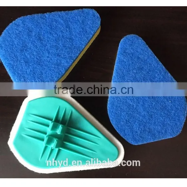 2017 Hot Sale Amazon 3 in 1 Angled Pad Shape Mop Sponge Cleaning Brush Clean Reach photo-4