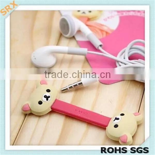 Custom Hot Fashion Cute Cartoon Bear Earphone Winder photo-2