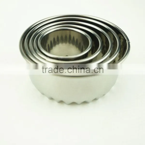 47099 5 Pcs Round Shape Stainless Steel Cookie Cutter Set photo-3