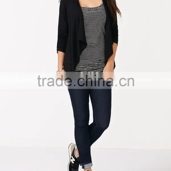 Maternity 3/4 Sleeve Maternity Cardigan Long Cardigan Abaya Long Sleeve Crochet Cardigan photo-4
