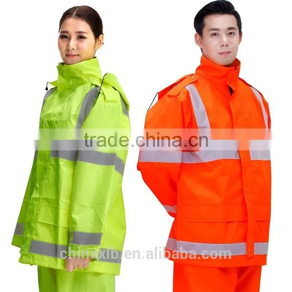 Waterpoof Orange High Visibility Reflective Winter Warm Safety Jacket photo-3