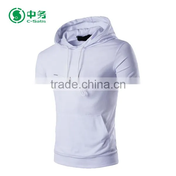2017 Latest Design Clothing Sublimation Mens Short Sleeve Blank Pullover Hoodies photo-2