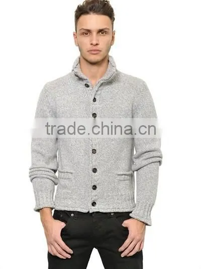 High Quality Hot Sell Man Heavy Knit Cardigan photo-4