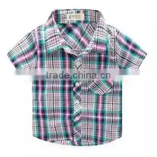 2016 Baby Clothes Cheap Custom Wholesale China Plaid Fashion Thicken Clothing Winter Boys Short Sleeve Polo T-shirt photo-3