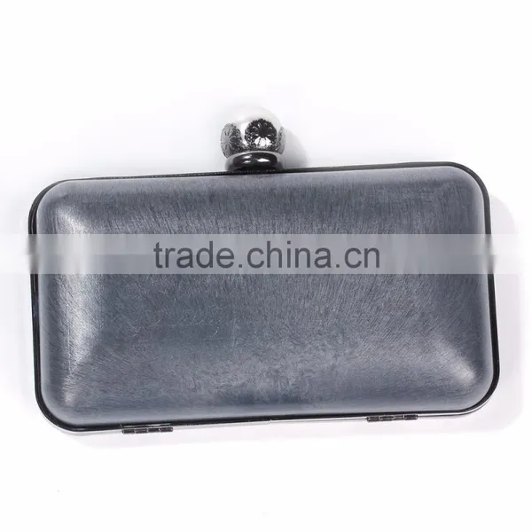 Iron Based Alloy Rectangle White Gunmetal Flower Acrylic Imitation Pearl Kiss Clasp Purse Frame photo-2