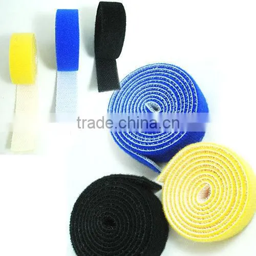 Hotsell Colourful OEM&ODM Logo Printed Customized Nylon Hook & Loop Cable Tie With Fashionable Design