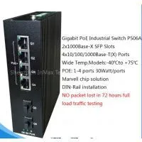 6-портовый несетевой промышленный Ethernet-коммутатор PoE с полной gigabit-скоростью