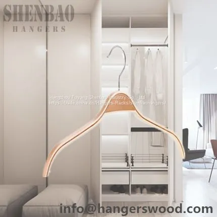 Plywood Cloth Hanger for Garment Boutique Laminated Wooden Hanger photo-2