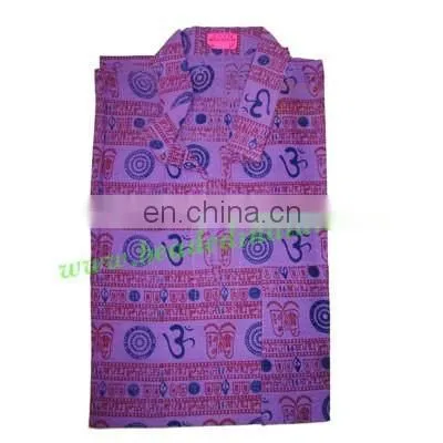 Half Sleeve Short Yoga Kurta in Cotton, Size : Chest 110 x Height 69 x Sleeve 25 Centimeters. photo-5