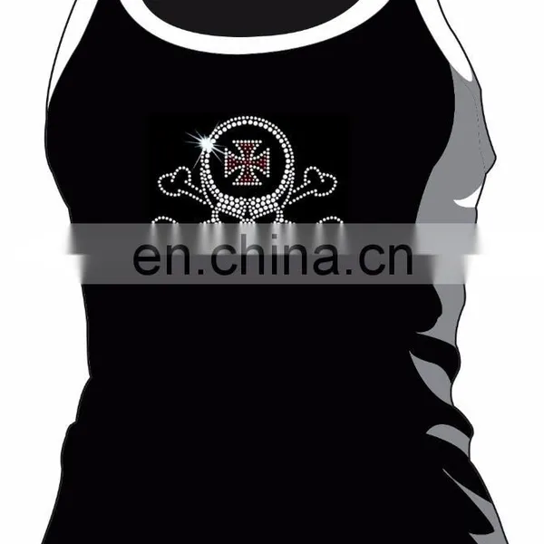 Glitter Skull Pattern Strass Transfer With Cross and Crossed Bones photo-2