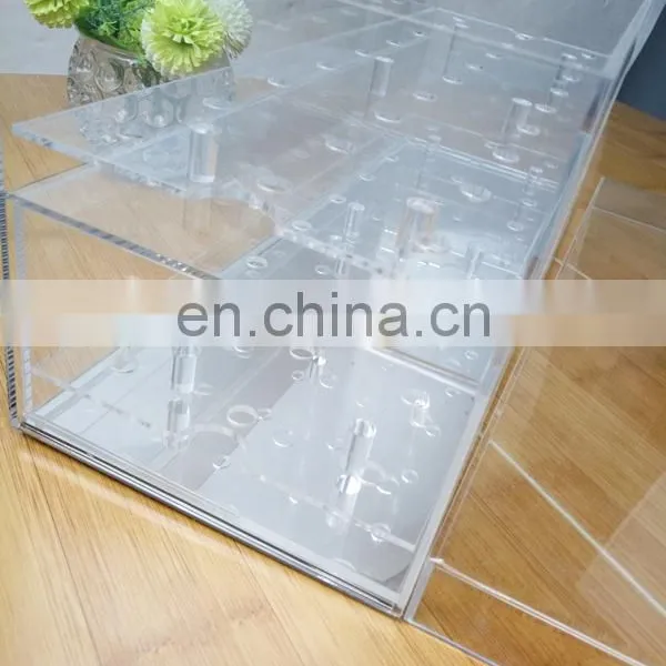 Luxury Long Clear Plexiglass Handmade Waterproof Acrylic Flower Box for 27 Roses Display photo-2