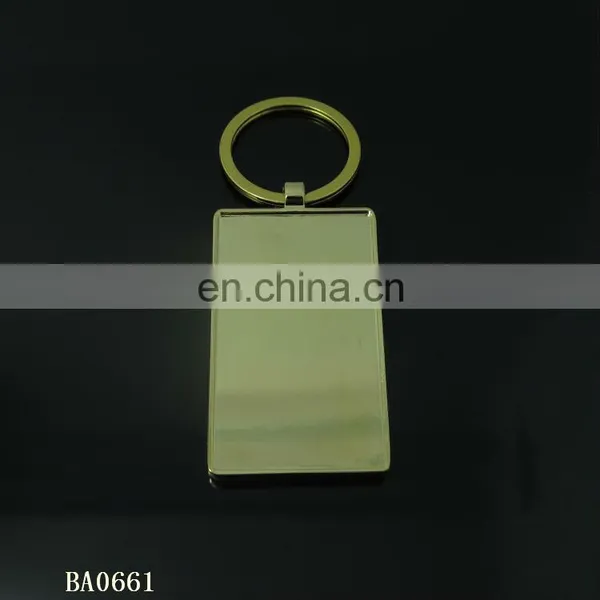 Cheap Custom Epoxy Sticker Logo Rectangle Blank Alloy Keychain photo-3