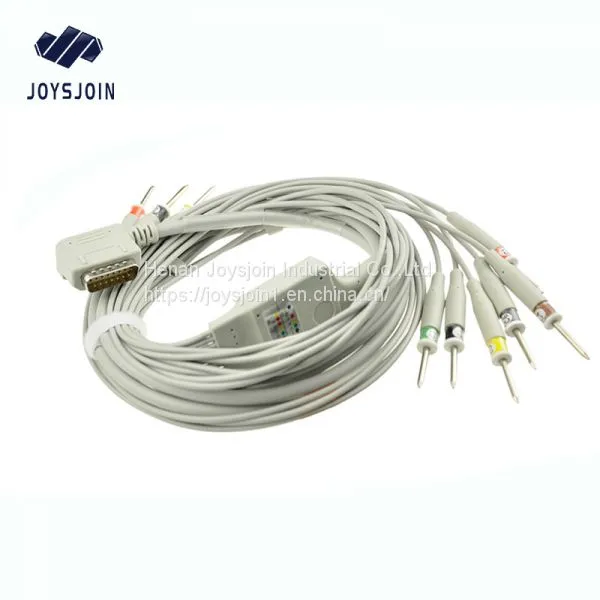Kenz 10-Lead EKG Cable IEC/AHA/ DIN 3.0 End and Banana4.0 End