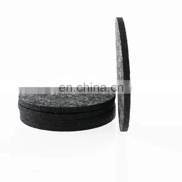 1 Set 6 Pcs 5mm Thickness Round Grey Color Polyester Felt Coaster With Customized Shape photo-4