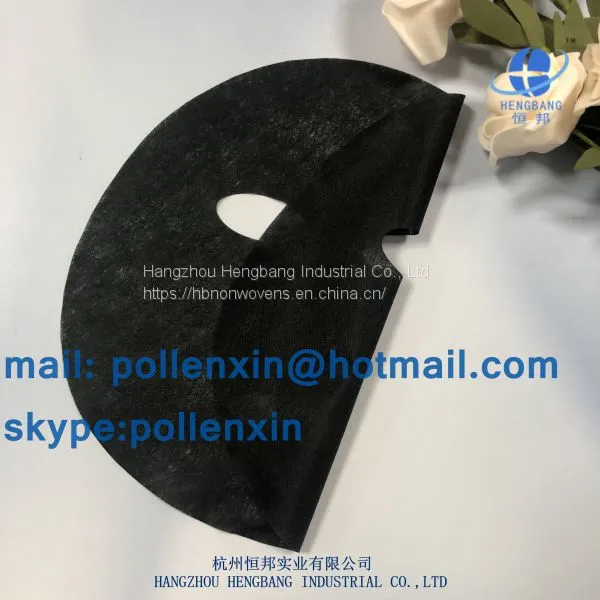 Dry Nonwoven Black Lyocell Facial Mask Sheet photo-2