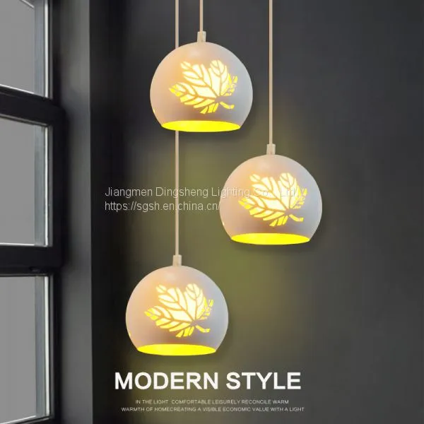 New Style Living Room Chandelier Northern Europe Simple Modern Small Maple Leaf Chandelier Dining Room Lamp LED Study Atmosphere Bedroom Lamp photo-3
