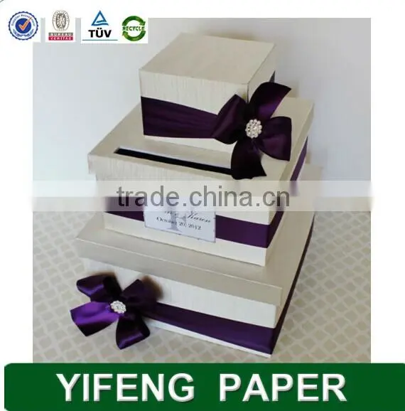 Logo Printed Custom Cheap Cardboard Box With Ribbon for Packaging photo-2