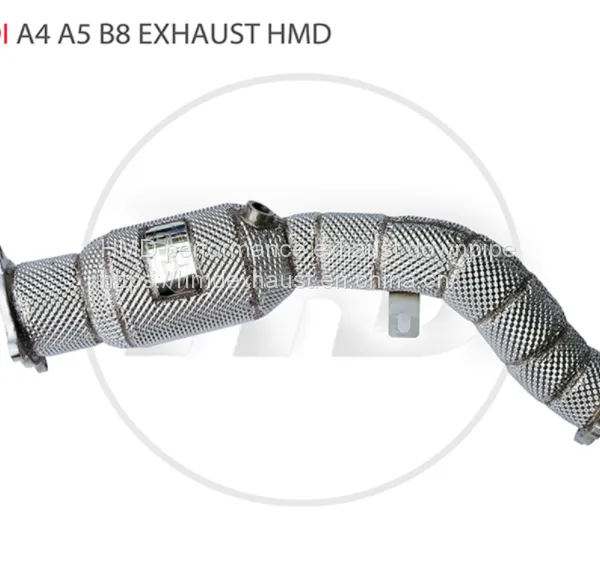 Exhaust Manifold Downpipe for Audi A4 A5 B8 Car Accessories With Catalytic Converter Header Catless Stainless Steel Pipes Whatsapp008613189999301 photo-2
