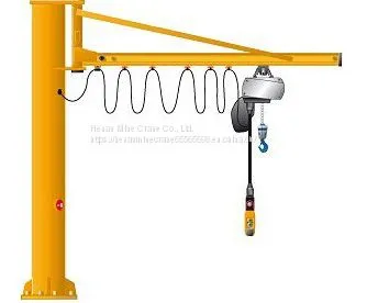 5 Ton Electric Hoist Floor Mounted Pillar Jib Crane M3 photo-3