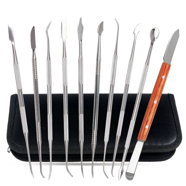 Stainless Steel 10PCS Dental Tools Set Adult Oral Dental Hygiene Set With Dental Tweezers