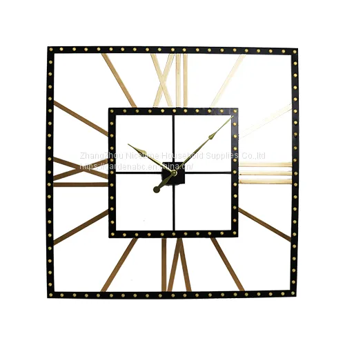 25 Inch Large Metal Skeleton Decorative Wall Clock