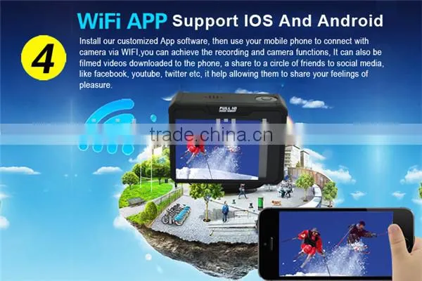 1920x1440P@30fps 2K Waterproof WIFI Sport Camera X5 With 170 Degree Wide Angle, Slow Motion/Time Lapse & RF Remote Control photo-4