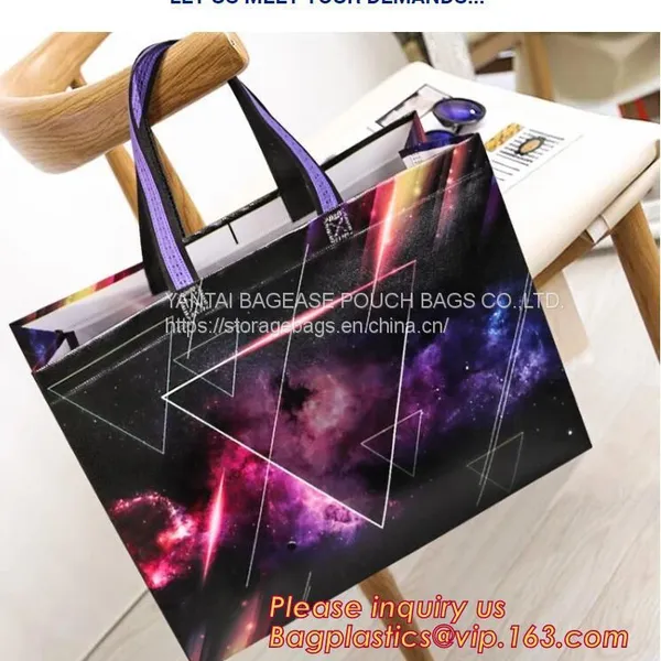 Heavy Duty Grocery Tote Bag, Royal Blue Large & Super Strong, Reusable Shopping Bags With Stand-up PL Bottom, Bagease photo-4