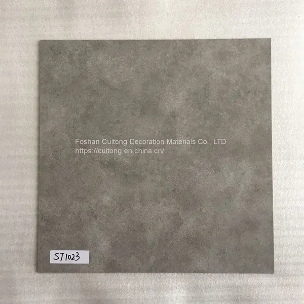 Office Exhibition Hall Imitation Stone PVC Floor Furniture Factory Meeting Room Stone Plastic Floor Black Square Plastic Floor Tile photo-4