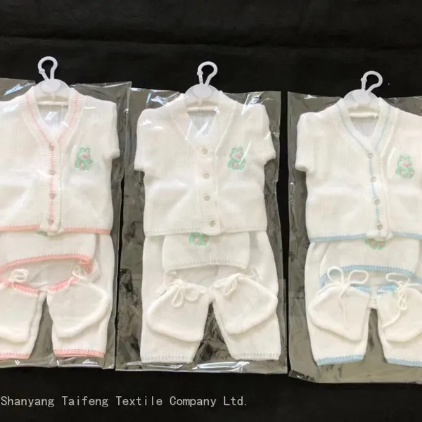 Knitted Baby Set Four Pieces Baby Clothes Soft Baby Sweater Set