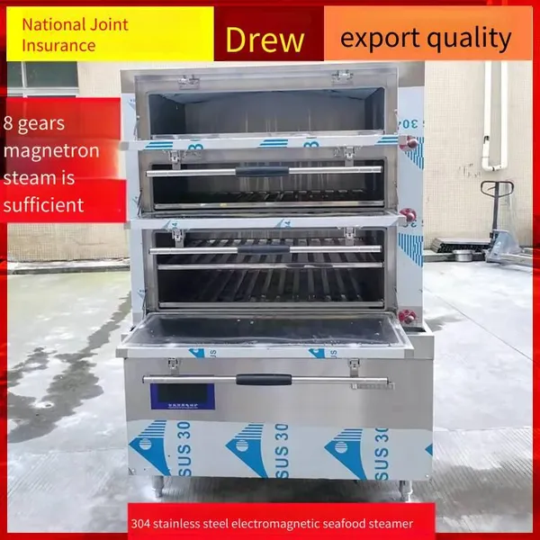 Seafood Steamer Cabinet, All Stainless Steel Thickened, Three-door Soup Stewing Cabinet, Electromagnetic Steaming and Stewing Cabinet, Double-door Steamer, Automatic Control photo-2