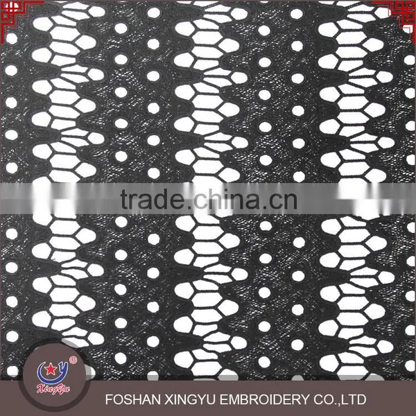 Good Price Excellent Quality Black Polyester Water Soluble Chemical Lace Fabric photo-3