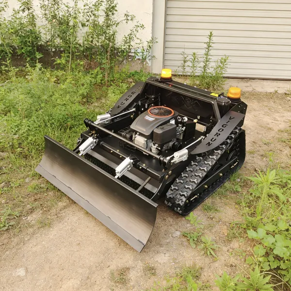 Self-Locking Worm Gear Remote Control Crawler Mower VTLM800 All Terrain Slope Grass Cutting Machine With Snow Blade