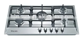 Five Burner Stainless Steel Gas Hob