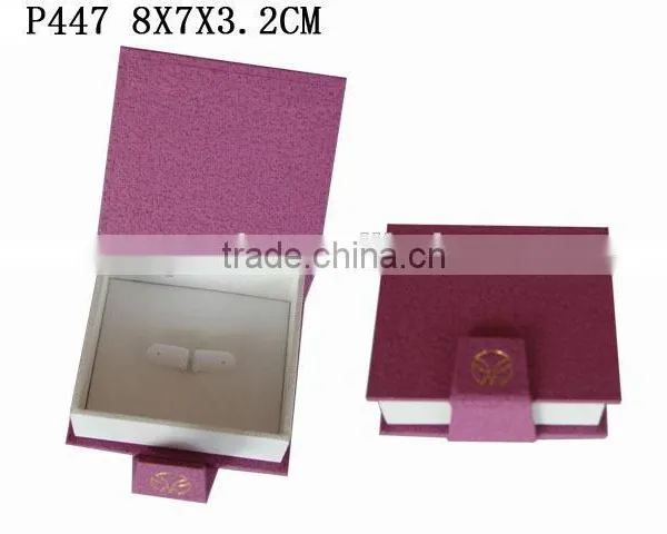 P724 Custom Double Door New Bowknot Paper Jewelry Earring Box photo-4