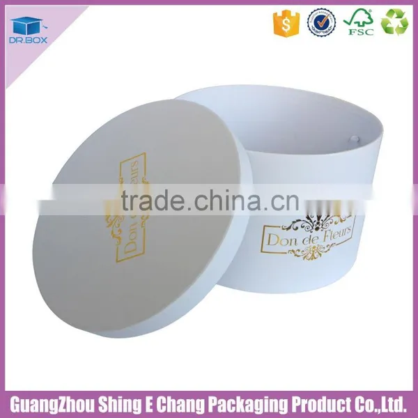 Colorful Flower Decoration Cardboard Gold Stamping Print Flower Hat Box With Ribbon Hands photo-6