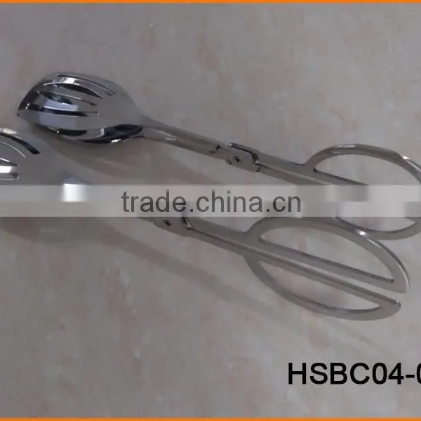 HSBC04 Stainless Steel Scissors Shape Food Tongs photo-6